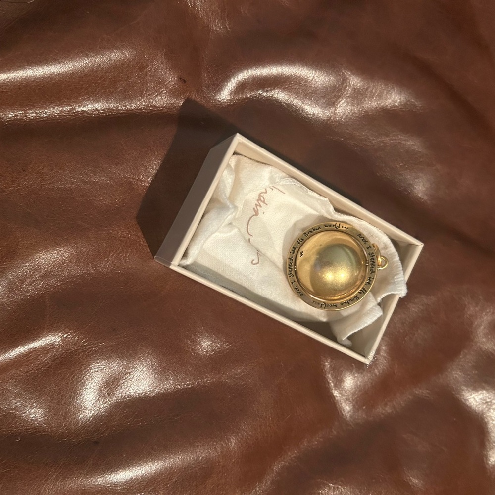 India Hicks Gold Globe Necklace Pendant